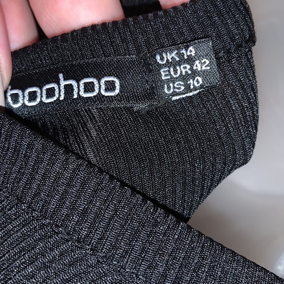 US 10 Fiona Basic Ribbed Crew Bodycon Dress - Picture 6 of 11